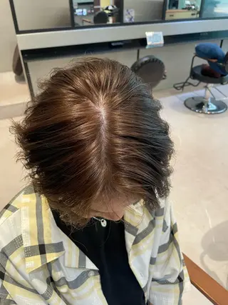 カラー メンズ オリーブカラー🫒/ 透明感カラー/みゆのヘアスタイル