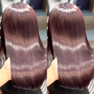 ロング カラー パーマ youres hair東新宿店所属・新宿⌇韓国風ヘア ⌇透明感カラーのヘアスタイル