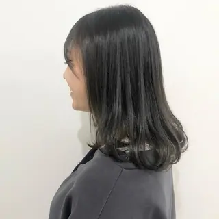 ミディアム カラー お洒落パーマ/ 艶カラー/michiのヘアスタイル