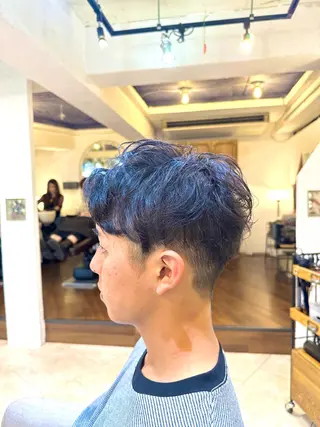 メンズ スパイキー/ ピンパーマ/緑川雄也のヘアスタイル