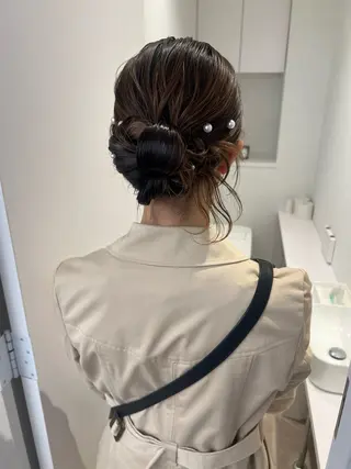 ヘアアレンジ アレンジ/ブラウン カラー HARU🕯のヘアスタイル