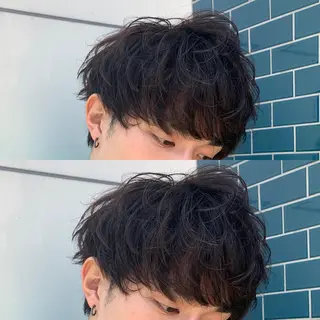 ショート ヘアアレンジ メンズ メンズパーマの達人 🌟川内絵人のヘアスタイル