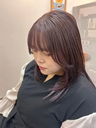 セミロング カラー 井上 萌のヘアスタイル