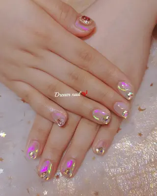 ネイル フィルイン、長さ出し 深爪矯正のネイルデザイン