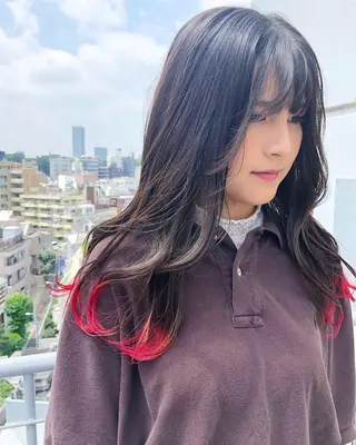 ロング カラー ヘアアレンジ 【池袋/スパイキー ショート】ⓝⓘⓜⓤのヘアスタイル