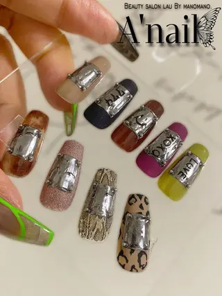 ネイル ﾗｳﾊﾞｲﾏﾉﾏﾉ✧ ARISSA🦋💜のネイルデザイン