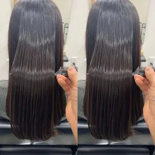 ロング 髪質改善 上品艶感カラーのヘアスタイル