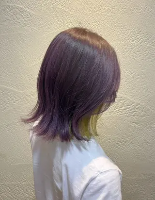 ミディアム カラー 石原 姫菜のヘアスタイル