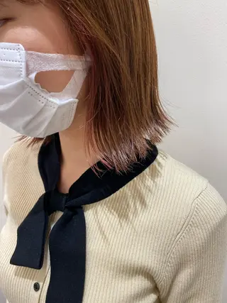 ミディアム カラー 髪質改善/白髪ぼかし レイヤー 🌱千咲季のヘアスタイル