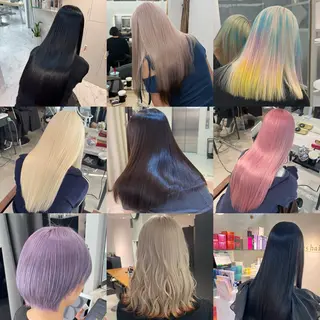 ロング youres hair 新宿3丁目店所属・🍫ハイトーン✖︎ 髪質改善🍫柴田のヘアスタイル