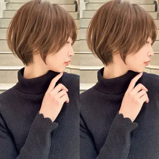 ショート カラー レイヤー❣️縮毛矯正 川村利幸のヘアスタイル