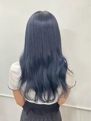 ロング カラー エクステ ハイトーン 💭黒崎ハルカのヘアスタイル