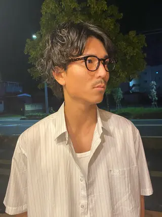 ミディアム パーマ メンズ パーマ/藤沢 湘南/HYOのヘアスタイル