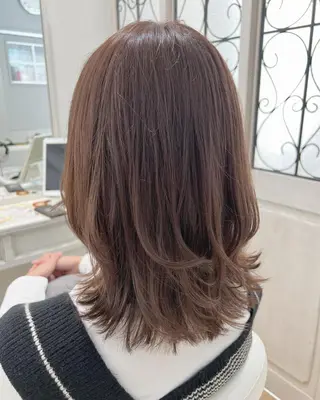 セミロング 🥛洒落髪小顔cut なら龍崎🥛のヘアスタイル