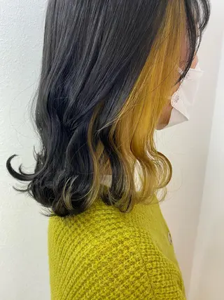 ミディアム カラー ウルフ🐺/ボブ ハイトーン🌈/増田のヘアスタイル