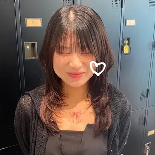 ミディアム 韓国ヘア AINA🐱のヘアスタイル