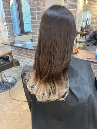 ロング カラー ACROあべの店所属・艶カラー/インナー /グラデ/大西小百合のヘアスタイル