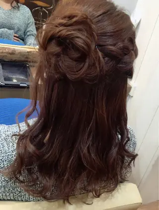 ミディアム セミロング ロング ヘアアレンジ moku所属・【mokuオーナー】 ちはるのヘアスタイル