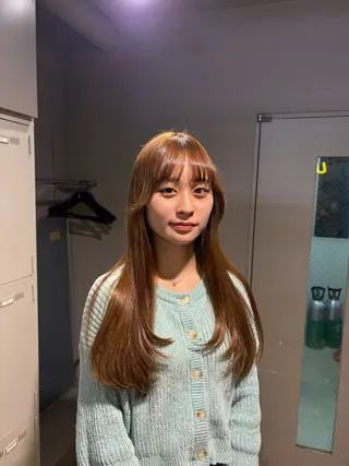 ロング カラー パーマ ヘアアレンジ メンズ キッズ 🦋韓国レイヤー｜ 透明感グレージュ🦋のヘアスタイル