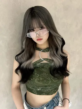 カラー nehus nagaoka所属・🖤複雑履歴ブリーチ Mizuki 🖤のヘアスタイル