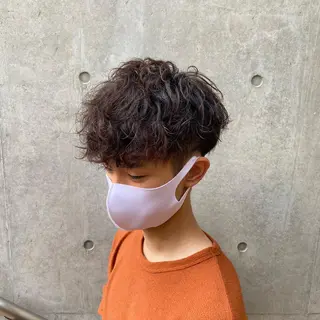 ショート カラー パーマ メンズ unopulir Vamos店所属・梅田茶屋町メンズ 専門美容師 山元一平のヘアスタイル