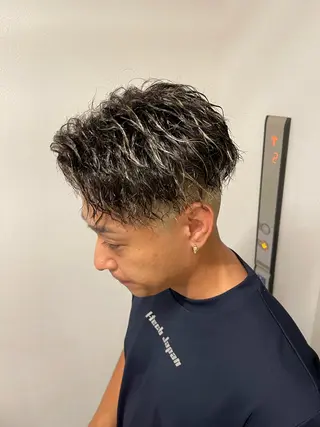 カラー パーマ メンズ メンズパーマ 北原寿樹のヘアスタイル