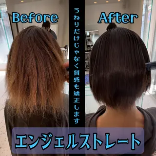 ミディアム ムトウセイマ/艶髪 /艶ケアWブリーチのヘアスタイル