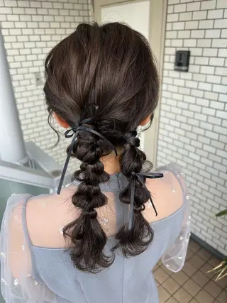 ヘアアレンジ 大人可愛いヘアメイク 💋🧚‍♀️しずかのヘアスタイル