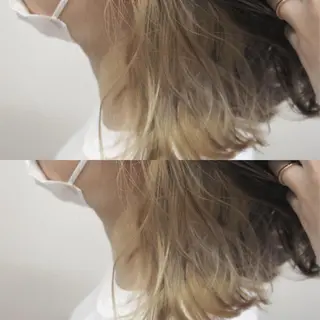 ミディアム 山本 茉希のヘアスタイル