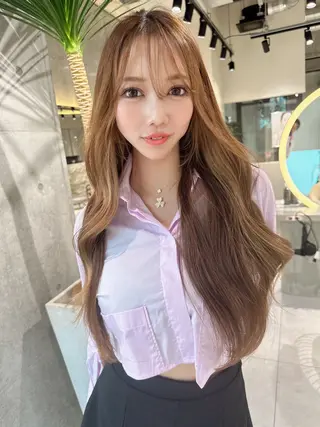 ロング カラー ヘアアレンジ 《髪質改善✖️オリー ブ🧸》小嶋拓也のヘアスタイル