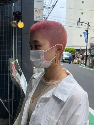 ショート カラー パーマ ヘアアレンジ メンズ マツエク・マツパ アイブロウ beauty: beast 中目黒店のヘアスタイル