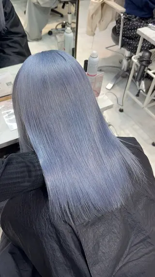 ロング カラー ヘアアレンジ ハイトーン特化/ 複雑履歴修正/拓真のヘアスタイル