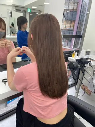 カラー 韓国風赤み消し🌱 透明感カラー🌱上野のヘアスタイル