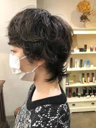 ショート パーマ 千葉 郁也のヘアスタイル