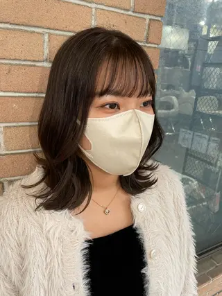 ミディアム カラー ボブヘアカット Rikapi❤️のヘアスタイル