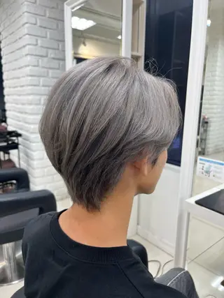 ショート カラー メンズ 【センターパート/ マッシュ】ryokaのヘアスタイル