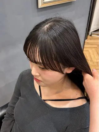 ロング 鎌取/透明感カラー /ボブ/顔まわりのヘアスタイル