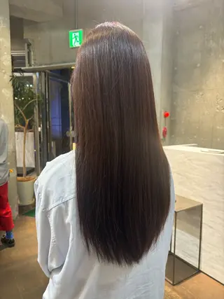 ロング パーマ うるつやストレート パーマ🫧ちひろ🫧のヘアスタイル