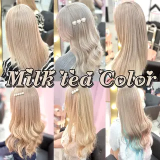 セミロング カラー 甘ふわgirly🎀 ハイトーン🤍Ramのヘアスタイル