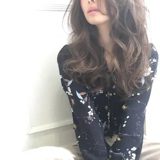 ロング カラー パーマ ヘアアレンジ ◆感動口コミ/最小顔 理論カット◆森口 峻のヘアスタイル