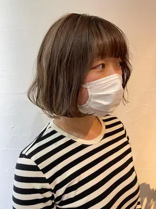 ミディアム カラー パーマ 高橋 愛美のヘアスタイル
