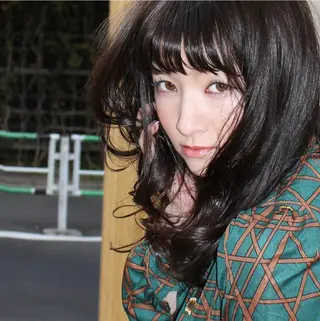 ロング カラー フリーランス所属・韓国ヘア レイヤー くびれヘアMATSUのヘアスタイル