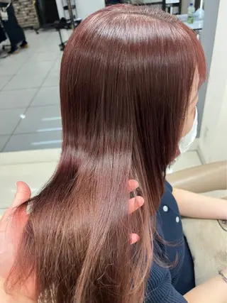 ロング カラー 暖色カラー❤️横浜 エクステらん🦖のヘアスタイル