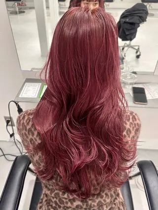 ロング カラー ピンクベージュ/新潟 万代/高橋桃葉🍑のヘアスタイル