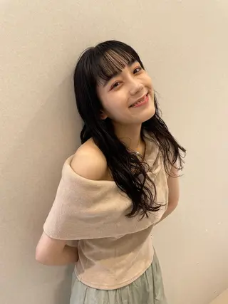 ロング カラー パーマ 透明感カラー 🩰あさのヘアスタイル