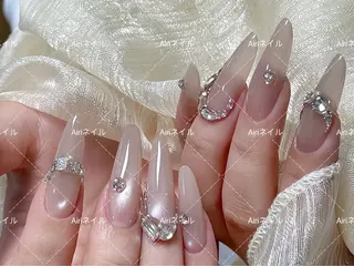 ネイル ネイルサロンAiri 長さ出し·シンプルのネイルデザイン