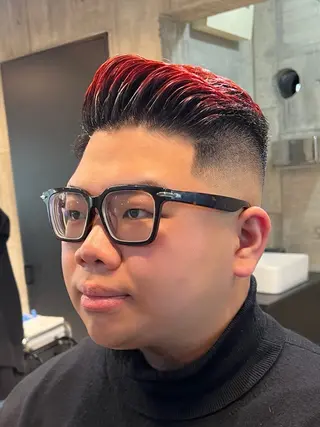 ショート カラー メンズ BINGO HAIR WORKS 【ビンゴヘアワークス】所属・🎱メンズフェード 特化HYOGA🎱のヘアスタイル