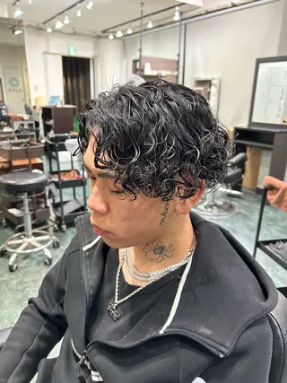 パーマ メンズ メンズ美容室 難波北川司のヘアスタイル