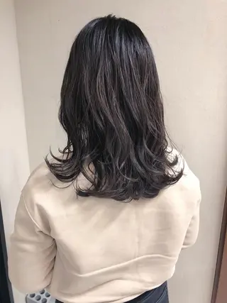 セミロング カラー ケアブリーチ /髪質 改善/古橋圭史郎のヘアスタイル