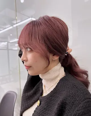 セミロング カラー 韓国風/顔周りカット /髪質改善RYOTAのヘアスタイル